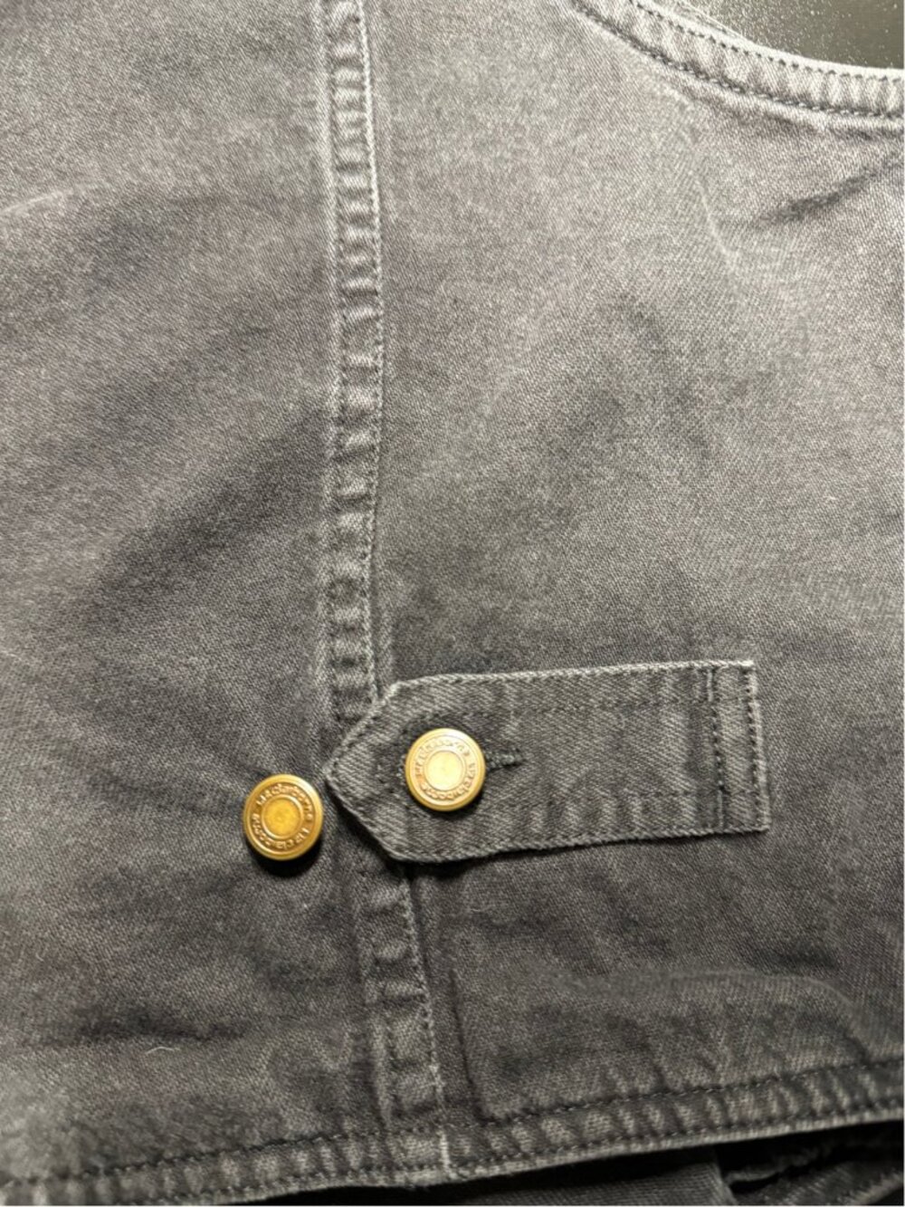 Vintage Liz Claiborne Black Denim Vest - Picture 4 of 4